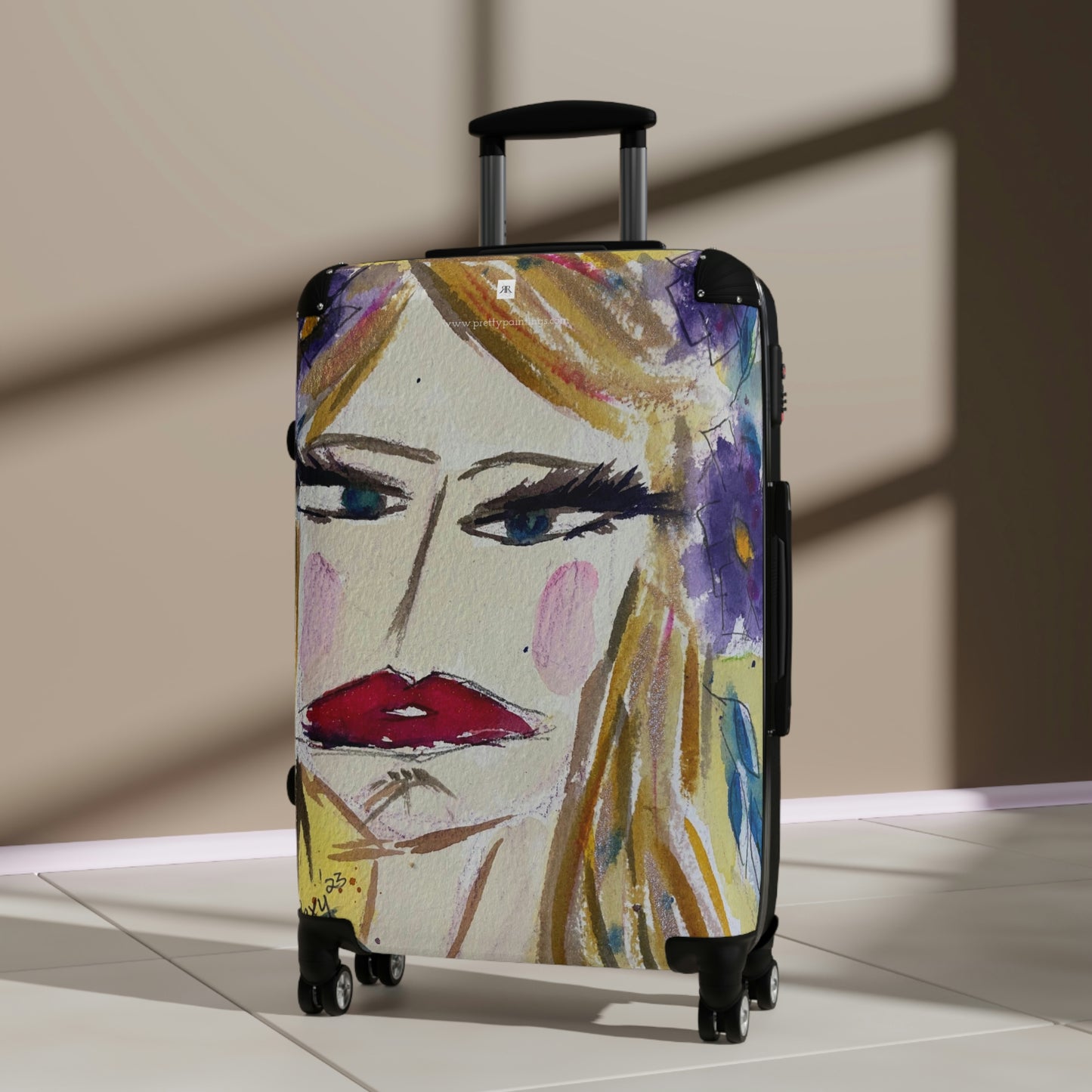 Moody Blonde "Whateverr!" Carry on Suitcase