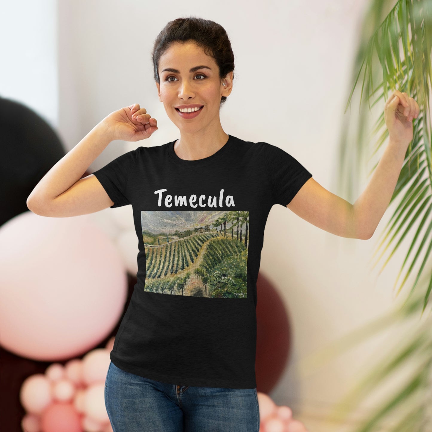 Brenda's View at Lorenzi Estate Wines Temecula Women's fitted Triblend Tee  tee shirt