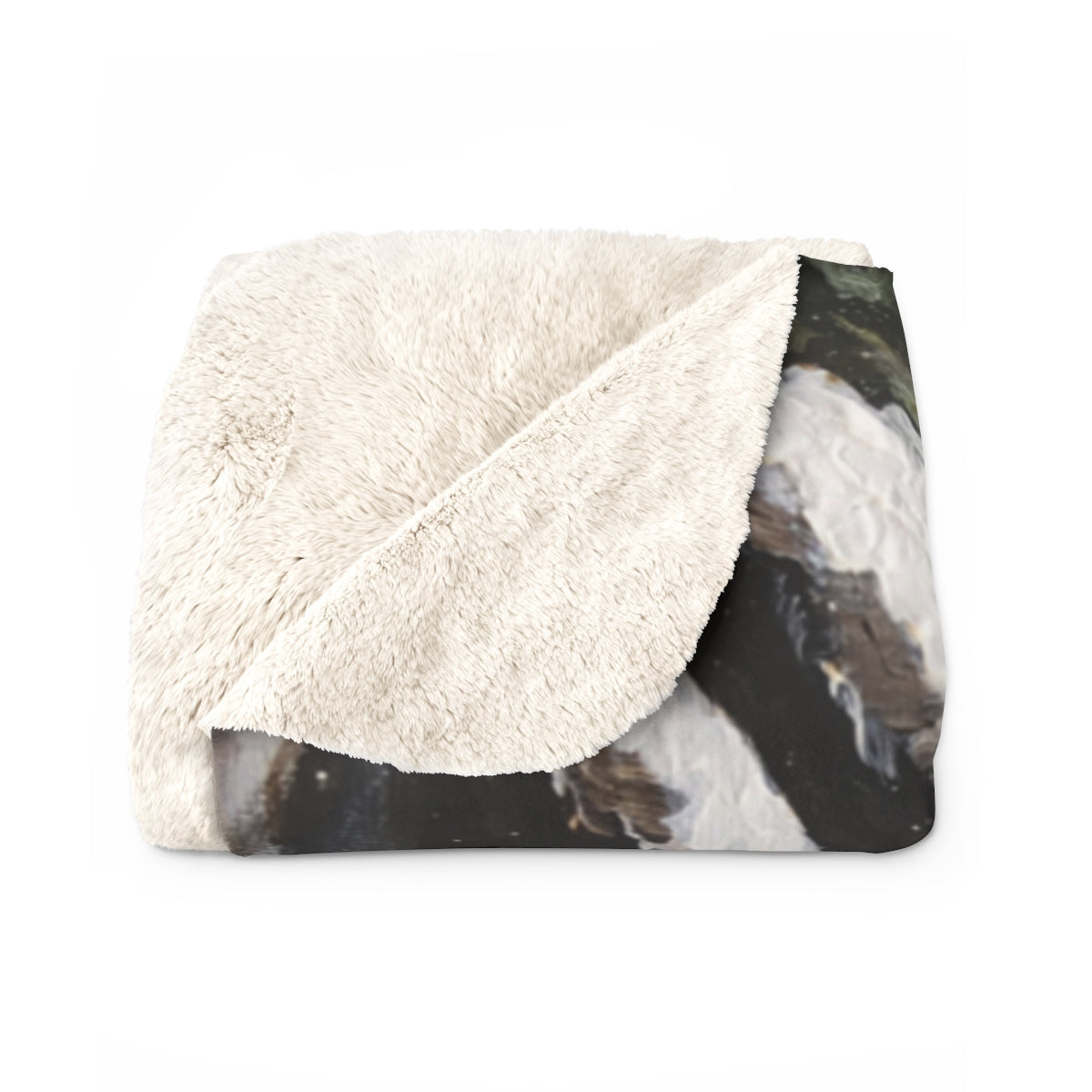 Temecula Snow (Rose Haven Garden) Sherpa Fleece Blanket