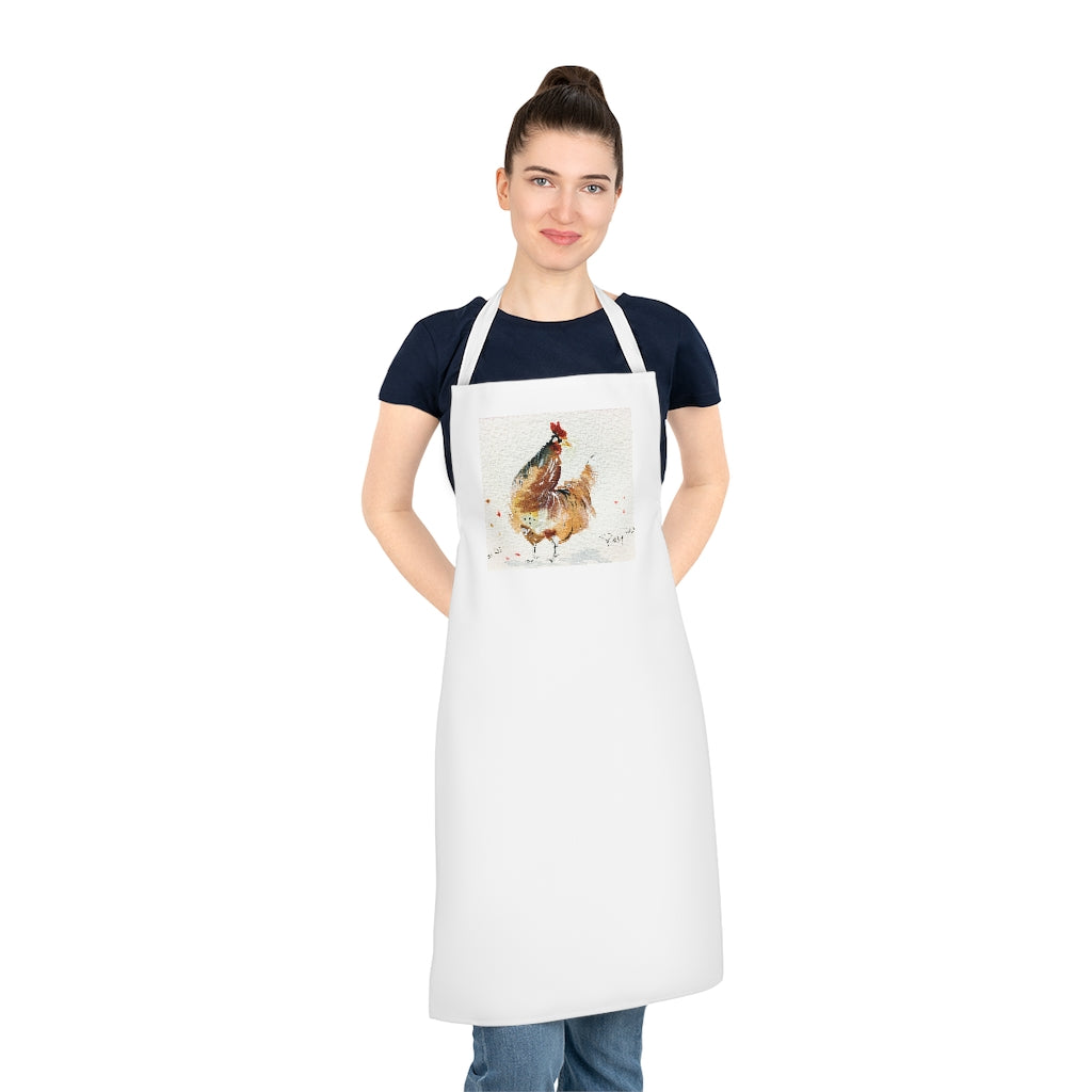 Whimsical Rooster on Apron Kitchen gift for cooks and Rooster lovers