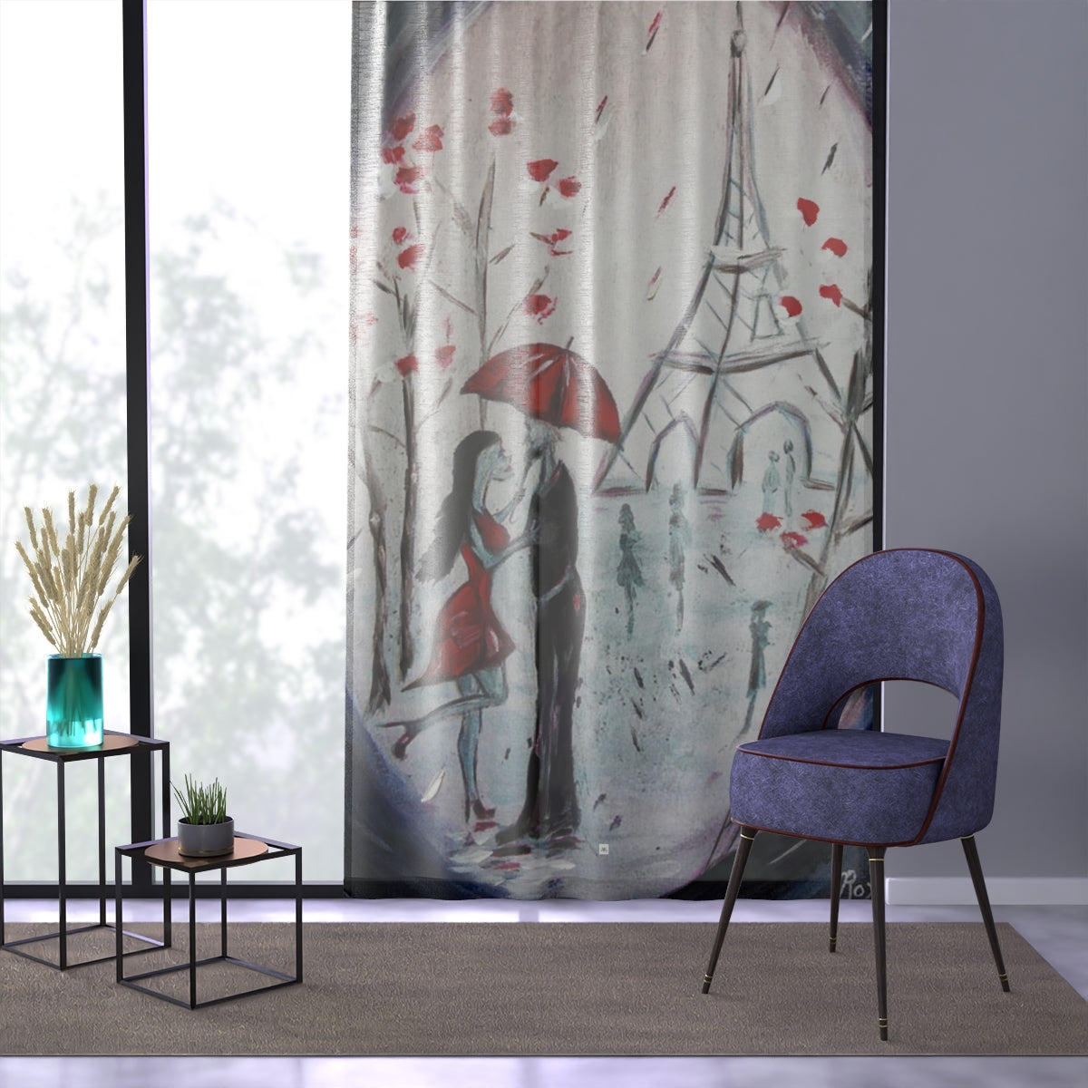 I only have eyes for you 84 x 50 inch Sheer Window Curtain