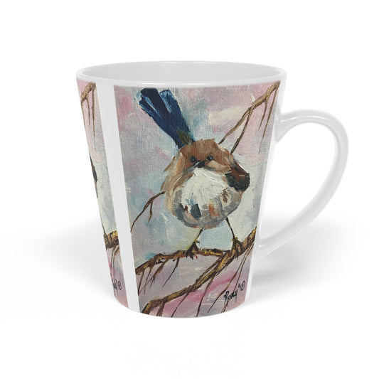 Australian Blue Wren  Latte Mug, 12oz
