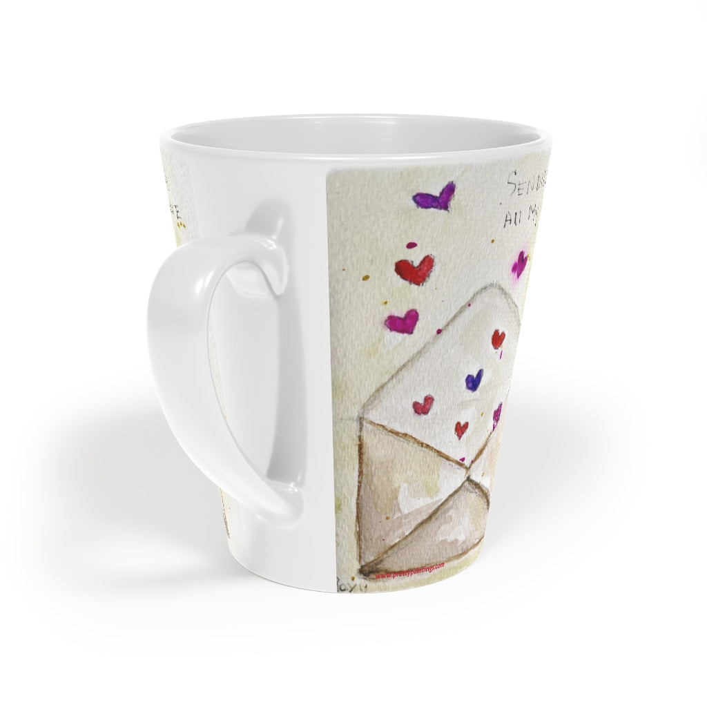 I Love You Hearts  Latte Mug, 12oz