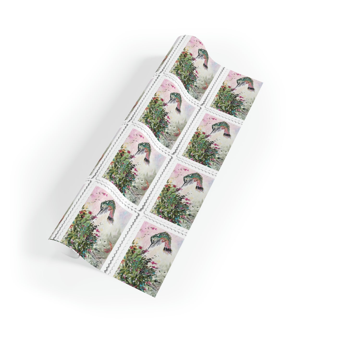Hummingbird with Fuchsias Gift Wrapping Paper  1pc