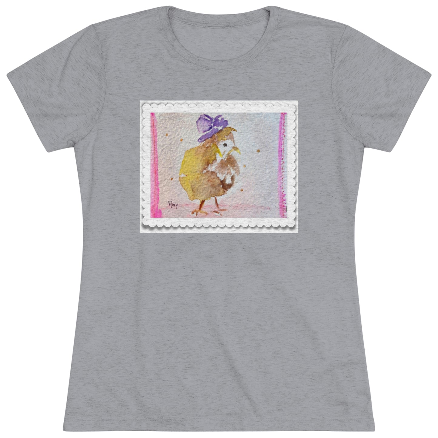 Fascinating Chick Camiseta ajustada Triblend Tee para mujer