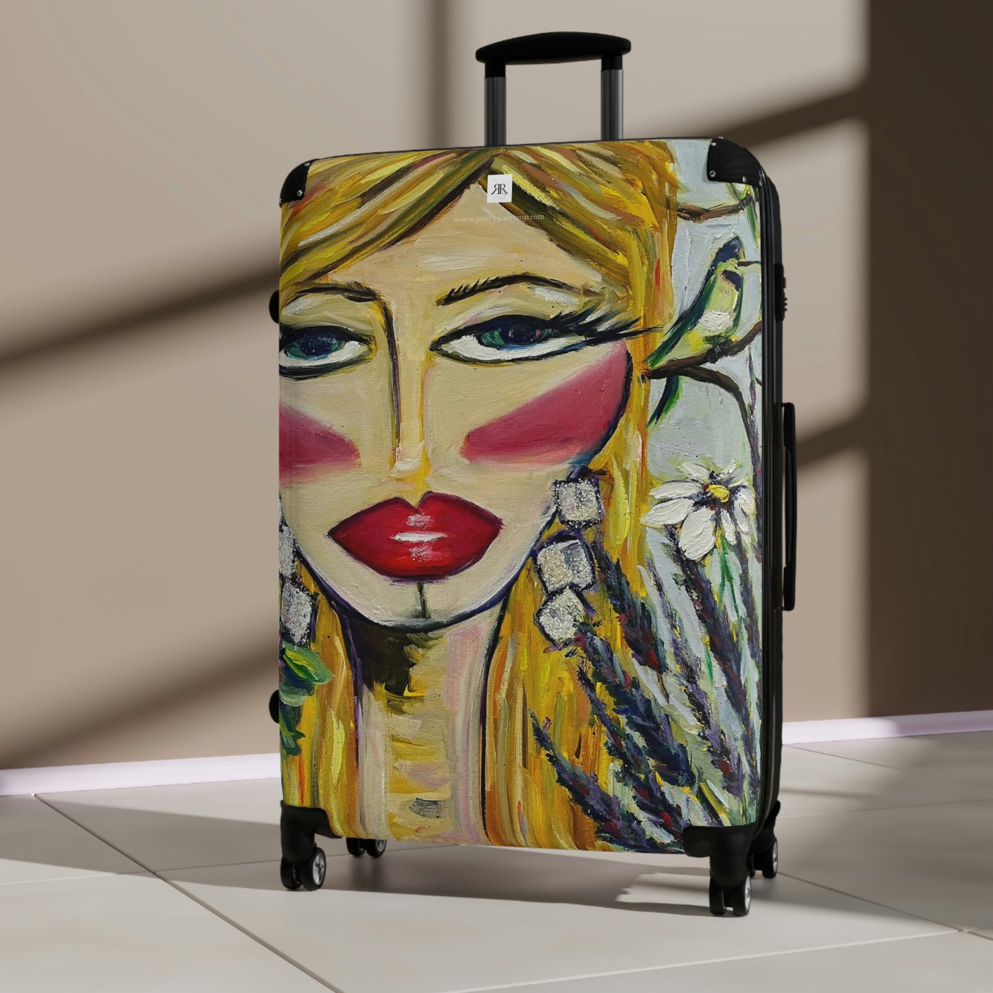 Hummingbird Lady Carry on Suitcase