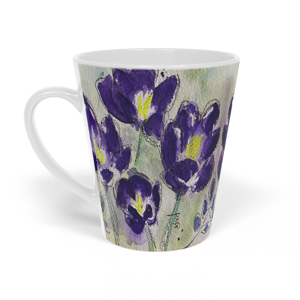 Tasse à café au lait Crocus, 12 oz