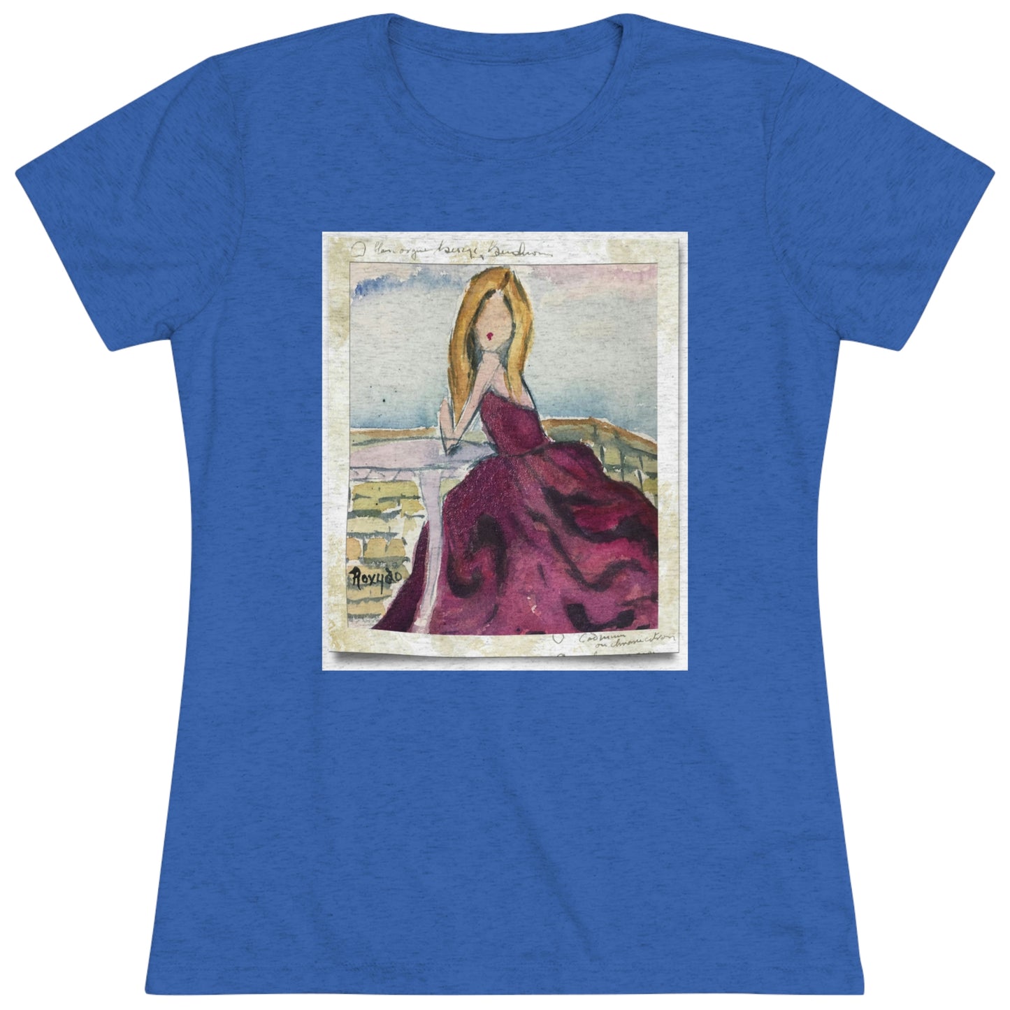 Beach Babe in a Gown Tee-shirt Triblend ajusté pour femmes