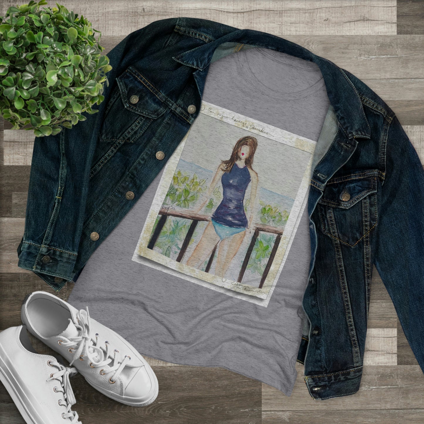 Meet you at the Beach- Women's fitted Triblend Tee  tee shirt