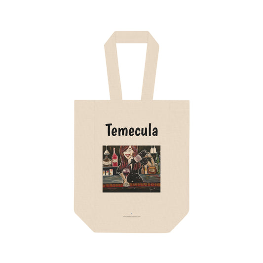 Sac fourre-tout double à vin Temecula avec peinture « Sassy Notes »