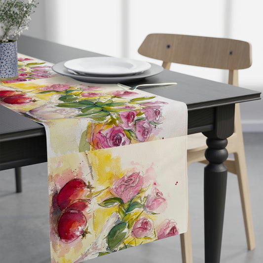 Roses and Pomegranates Table Runner