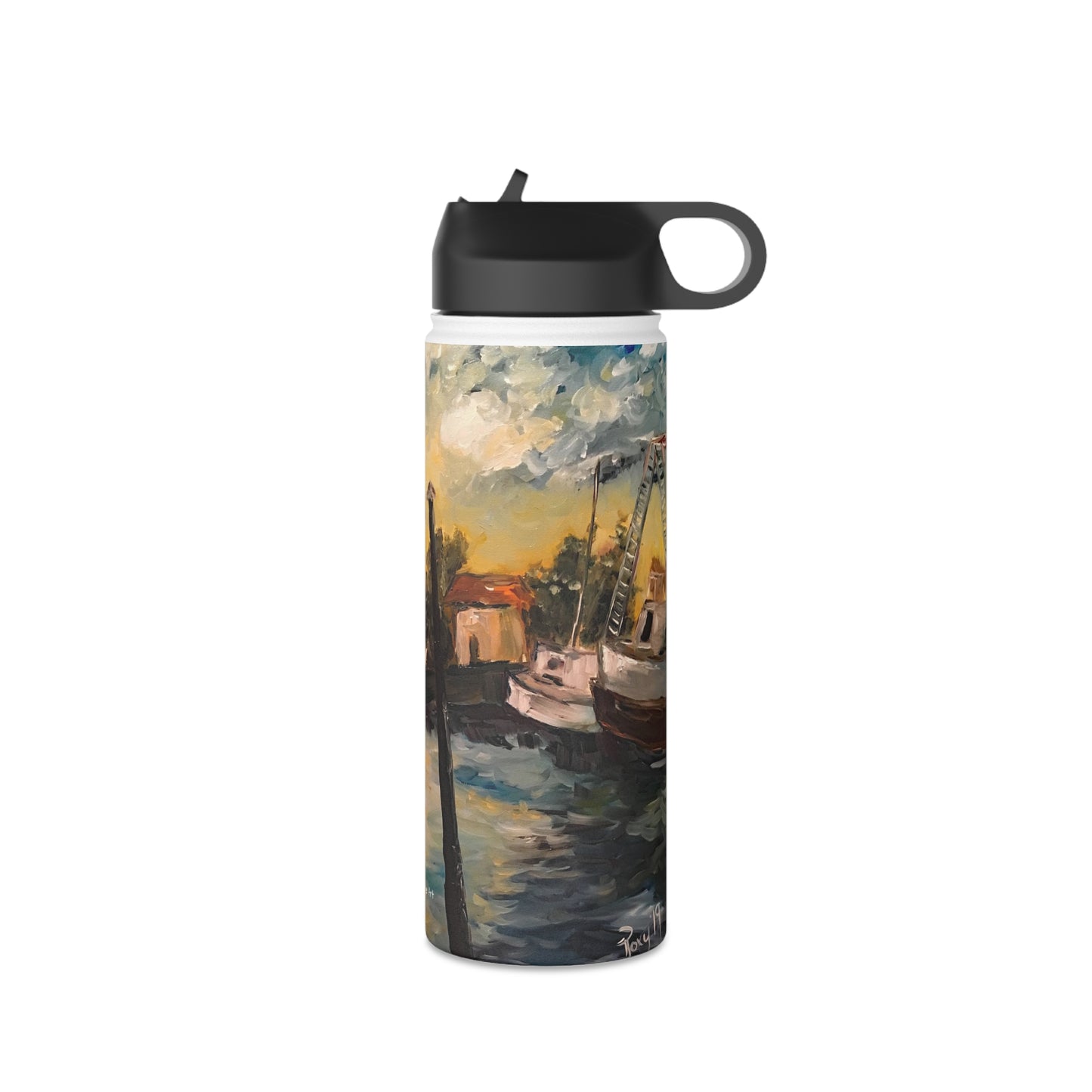 Jeanne's Harbor (Clearwater) Stainless Steel Water Bottle, Standard Lid