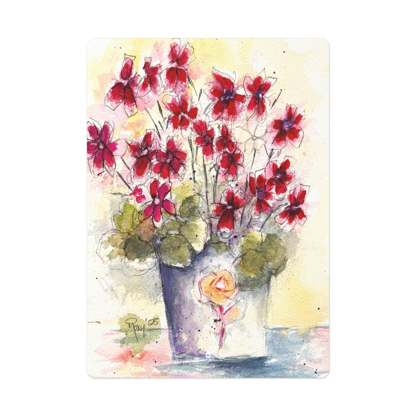 Red Ivy Geraniums Poker Cards/Playing Cards