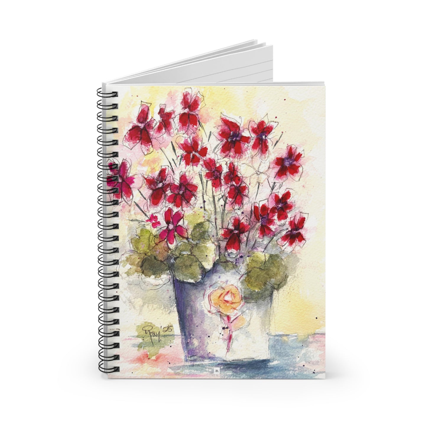 Red Ivy Geraniums Spiral Notebook