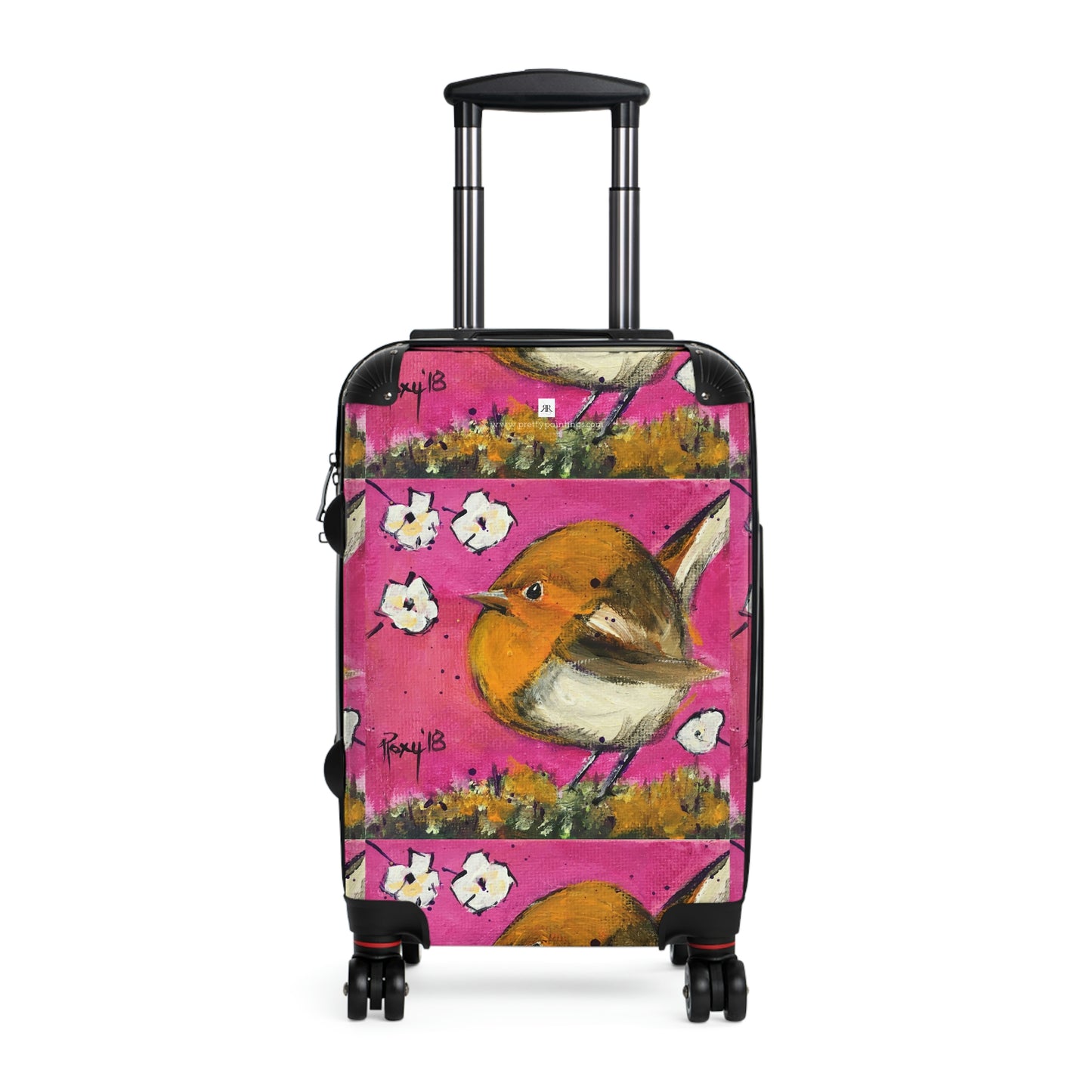 Adorable y caprichosa maleta de mano con diseño de pájaro reyezuelo (tres tamaños disponibles)