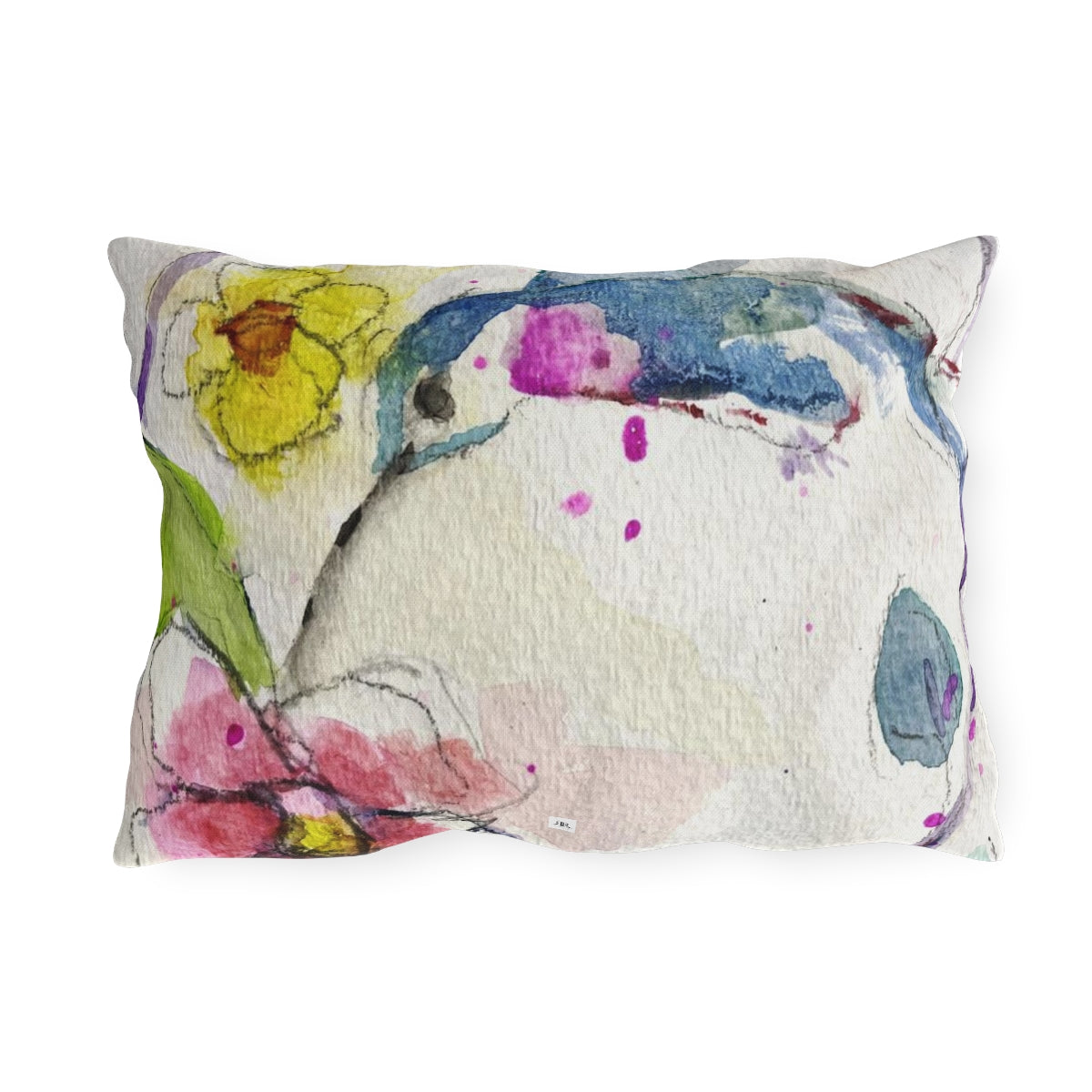 Magical Floating Hummingbird Outdoor Pillows