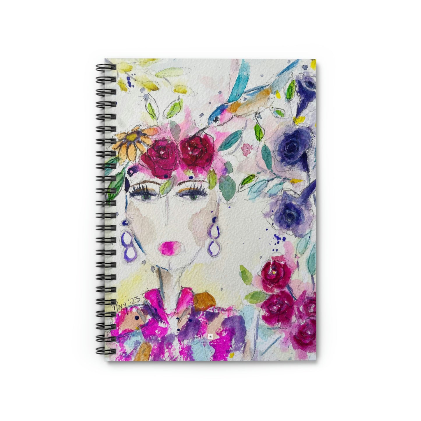 Haute Couture Hummingbird Spiral Notebook