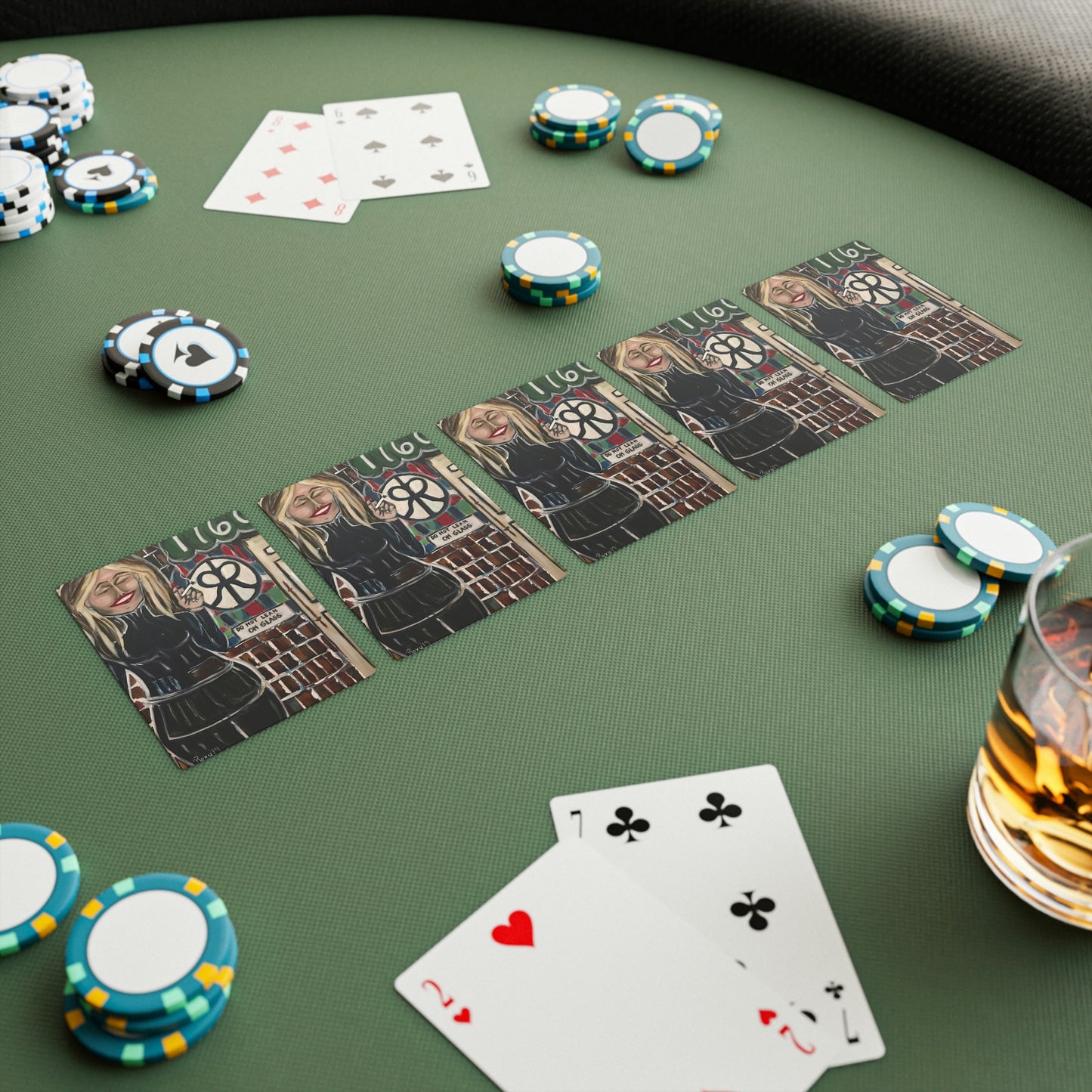 Pause-fumée au Dresden (serveuse de cocktail) Cartes de poker/cartes à jouer