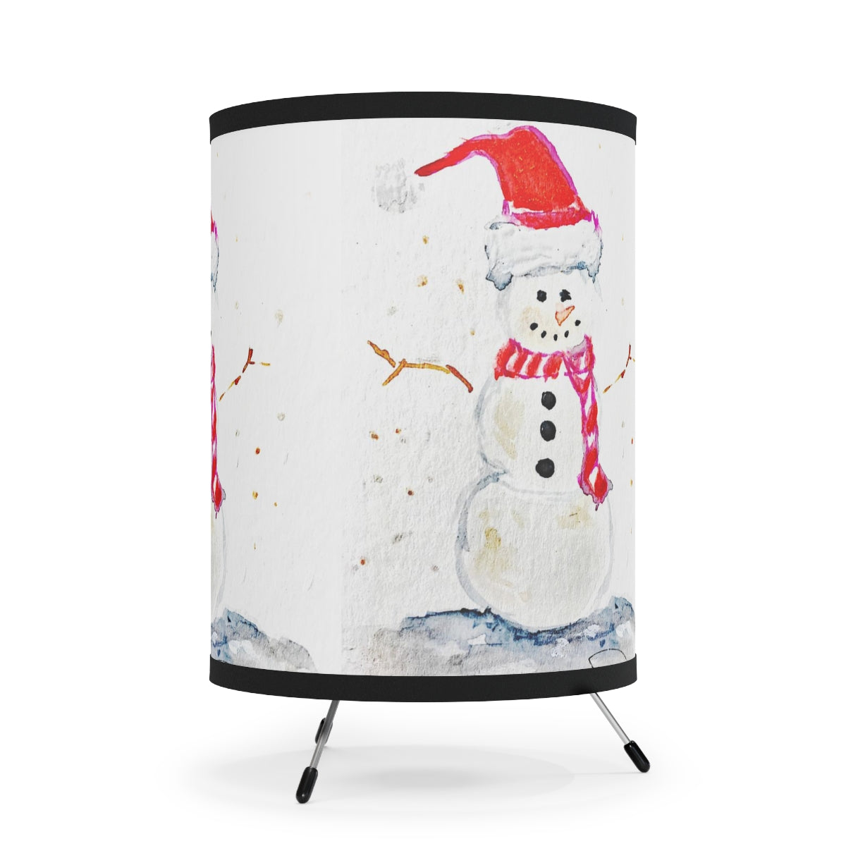 Happy Snowman Tripod Lamp