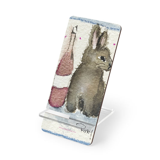 Drunk Bunny #1 (Bunny & Bottle) Cell Phone Stand