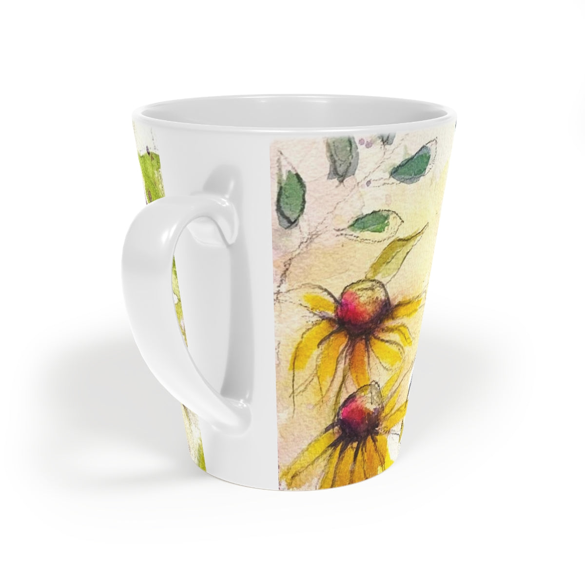 Taza de café con leche Happy Hummingbird, 12 oz