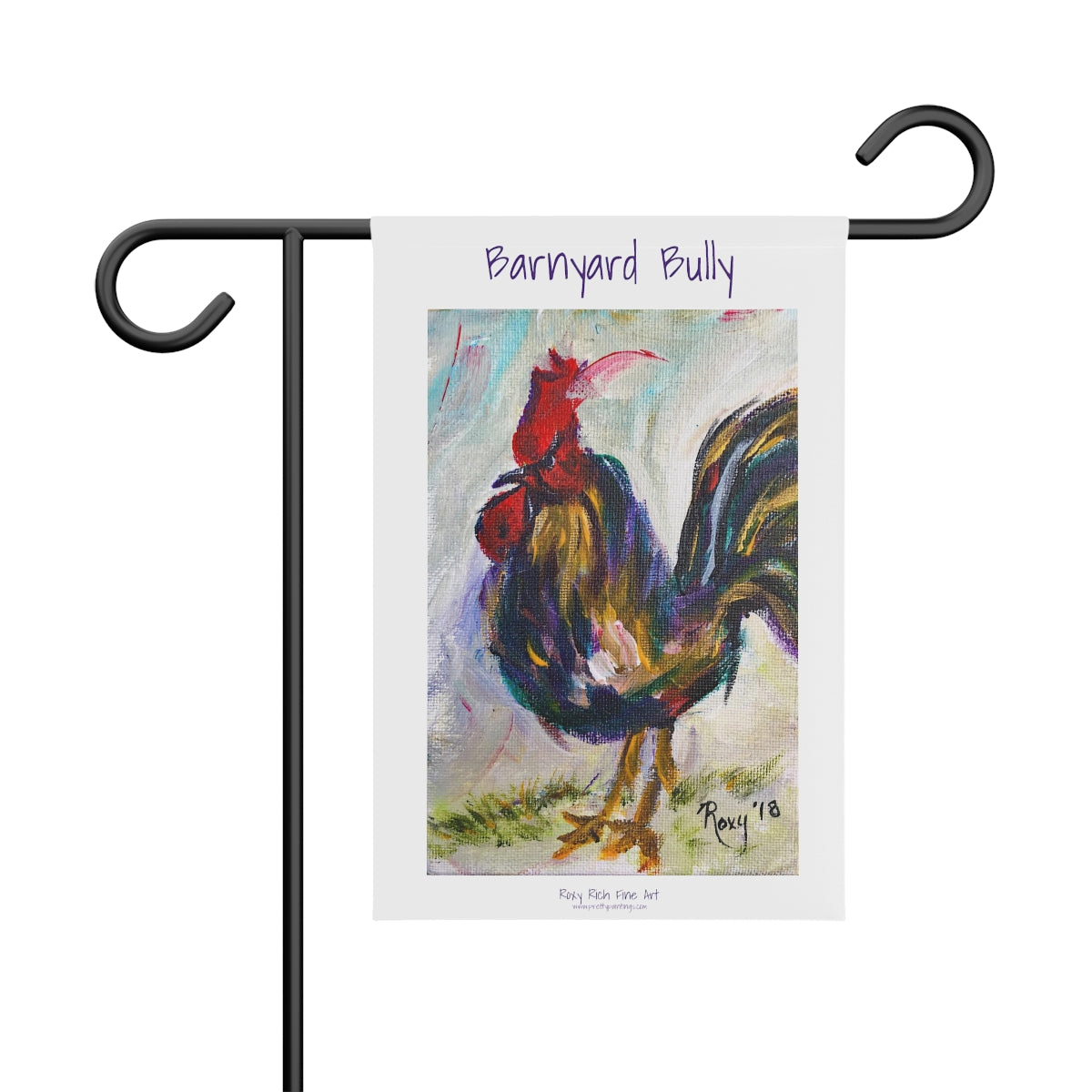 Barnyard Bully Rooster   Garden or Chicken coup Banner