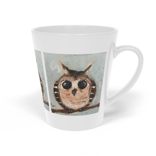 Taza de café con leche Baby Owl, 12 oz