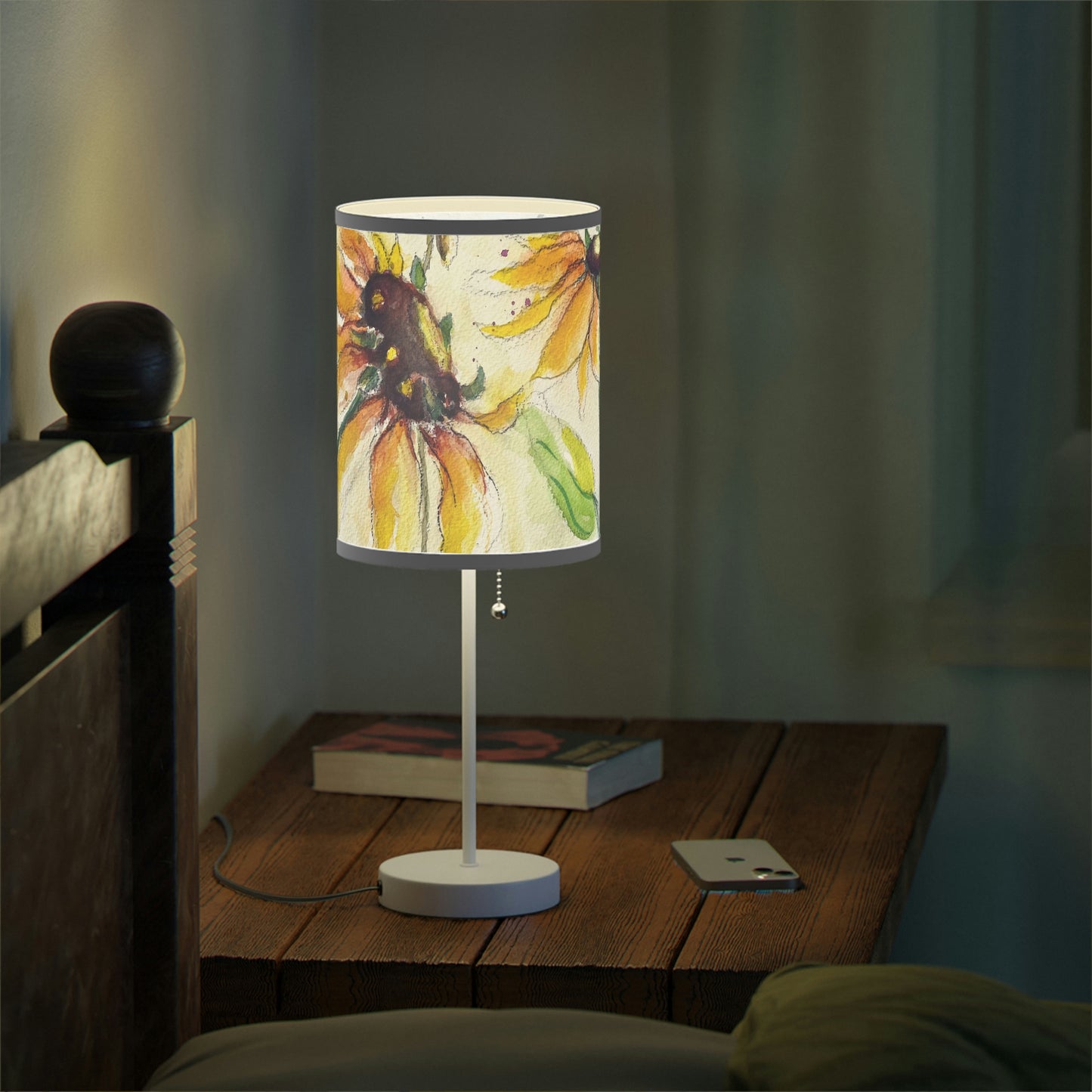 Lámpara de girasoles otoñales con soporte, enchufe EE. UU.|CA
