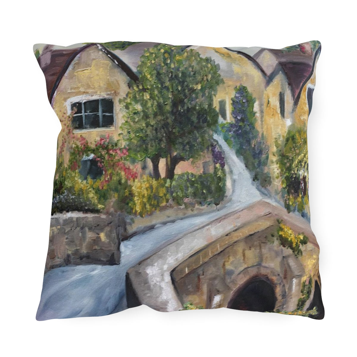 Castle Combe Cotswolds Outdoor Pillows