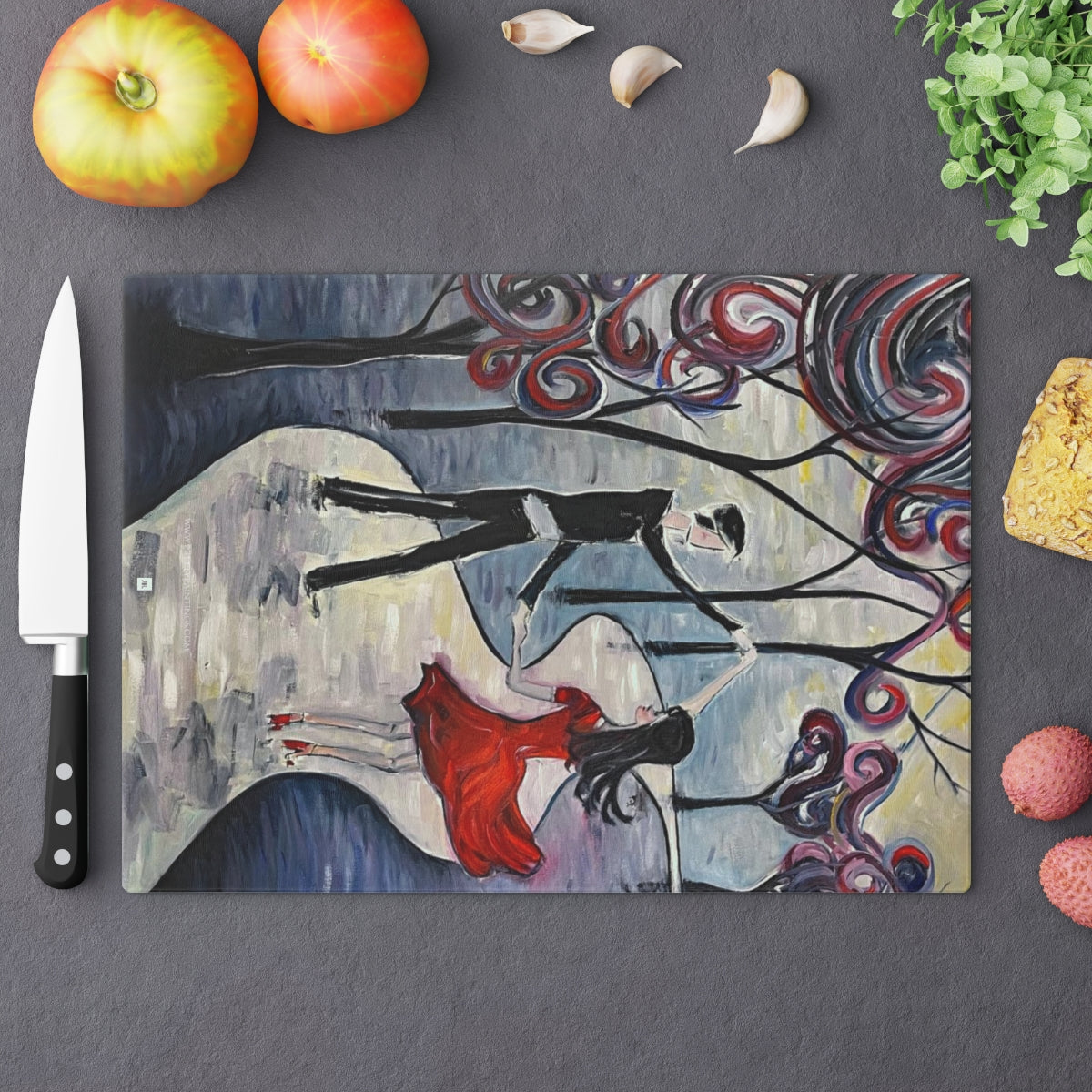 Dancing in the Moonlight Glass Cutting Board