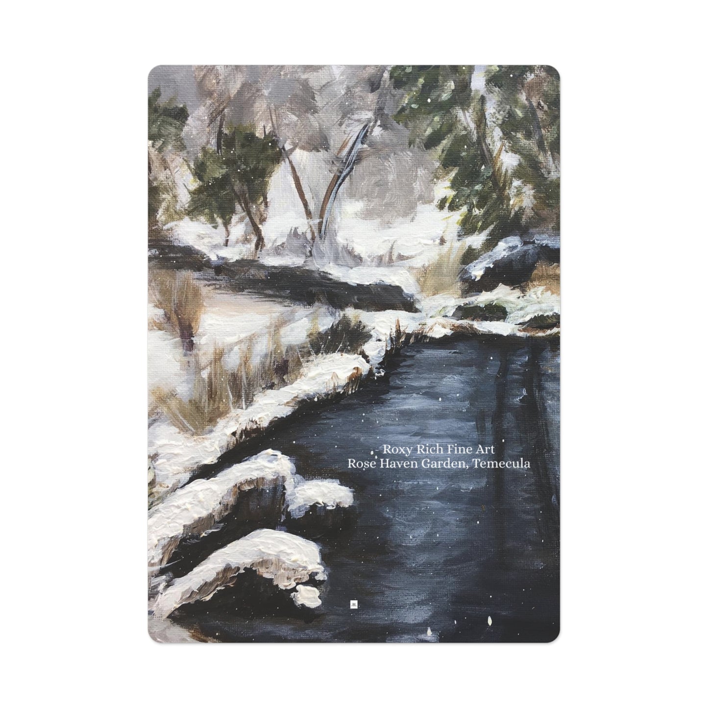 Rose Haven Garden, Temecula (rare snow day) Poker Cards/Playing Cards
