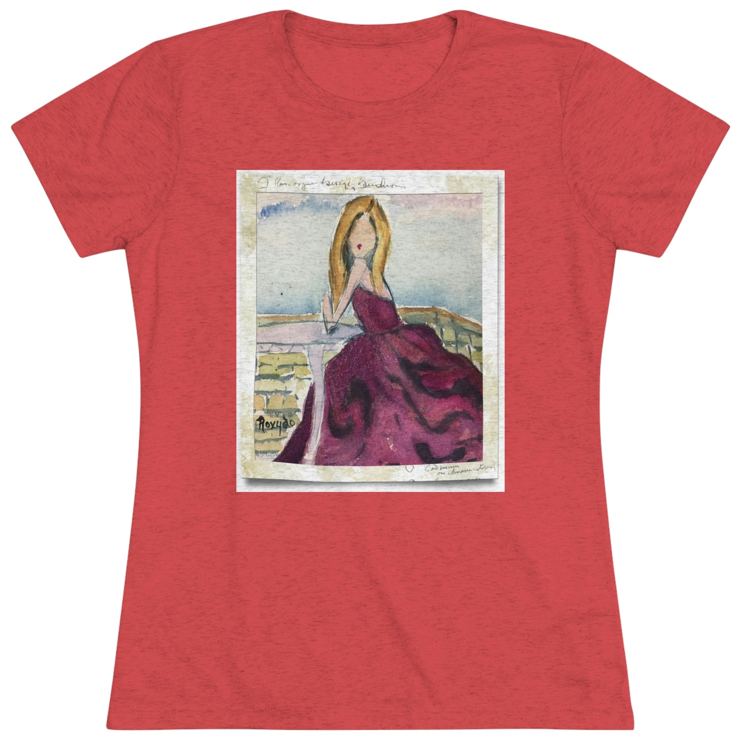 Beach Babe in a Gown Camiseta Triblend ajustada para mujer