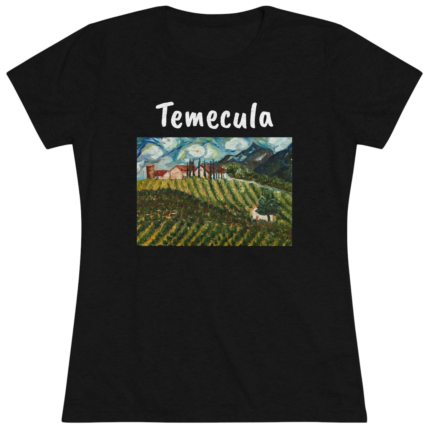 Avensole Vineyard and Winery Temecula Tee-shirt Triblend ajusté pour femmes