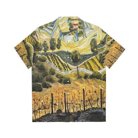 Atardecer en la Villa Original GBV Winery Temecula Landscape Camisa hawaiana para hombre