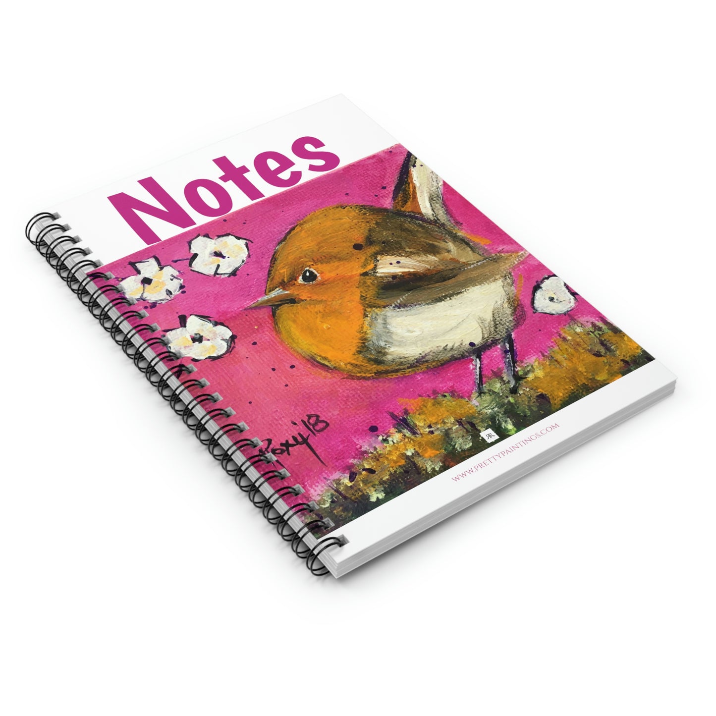 Adorables y caprichosas "Notas" de Wren Cuaderno de espiral