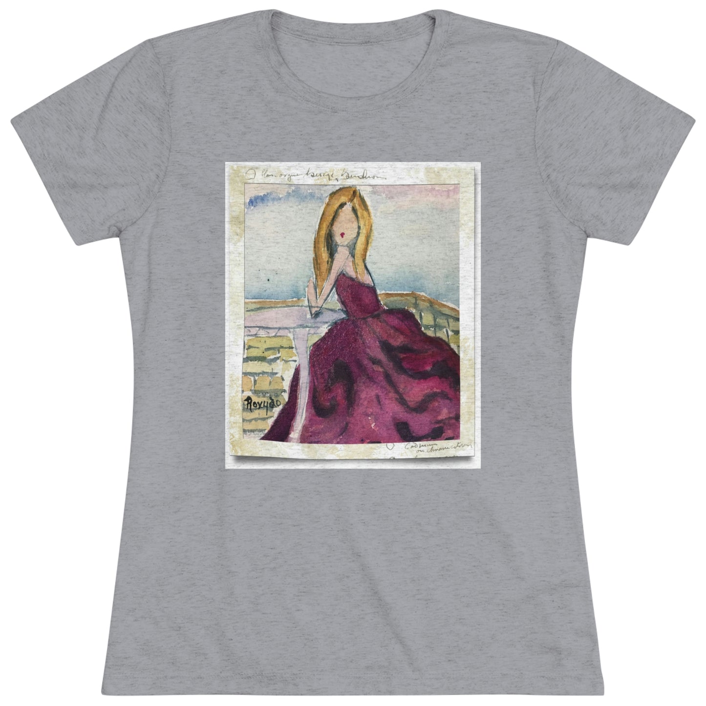 Beach Babe in a Gown Camiseta Triblend ajustada para mujer