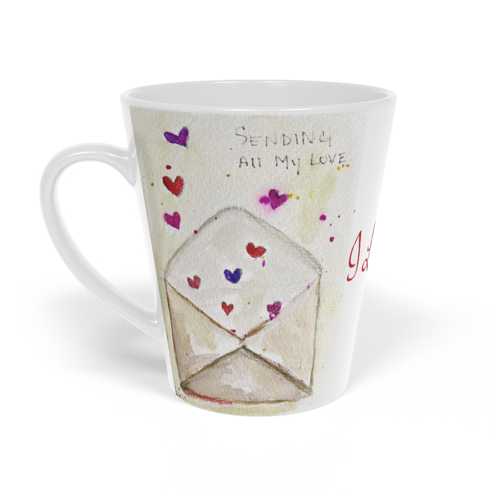 I Love You Hearts  Latte Mug, 12oz