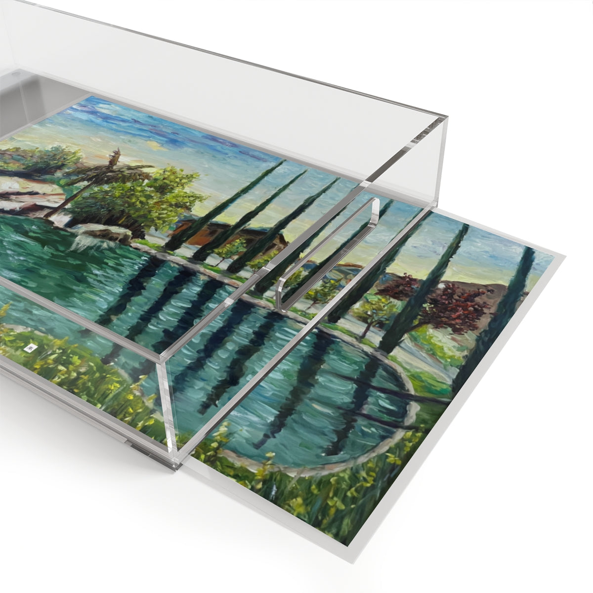The Pond at Gershon Bachus Vintners  Acrylic Tray
