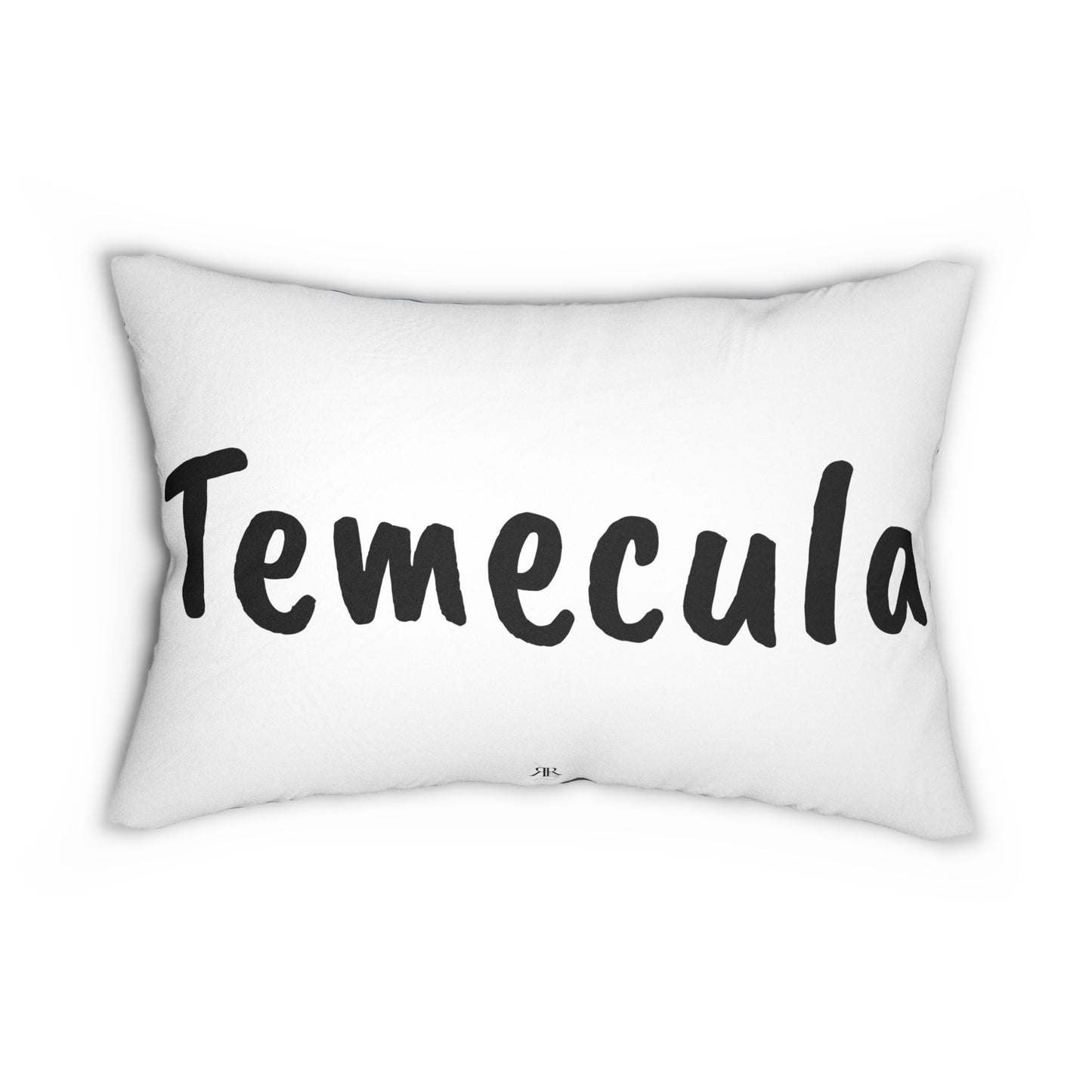 Temecula Lumbar Pillow featuring "Sunset at the Villa" (GBV) painting and "Temecula"