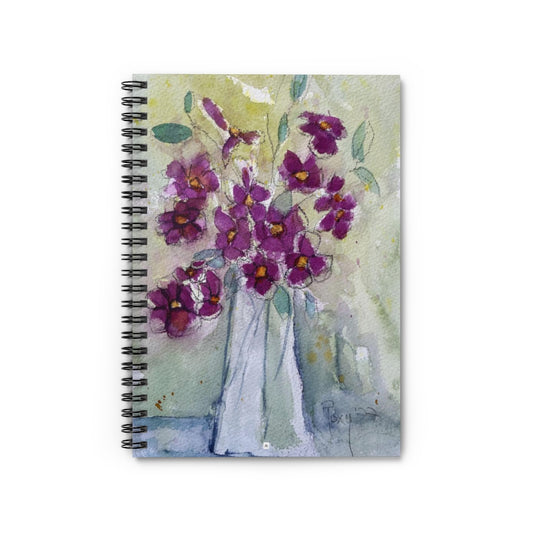 "Pink Wildflowers" Spiral Notebook