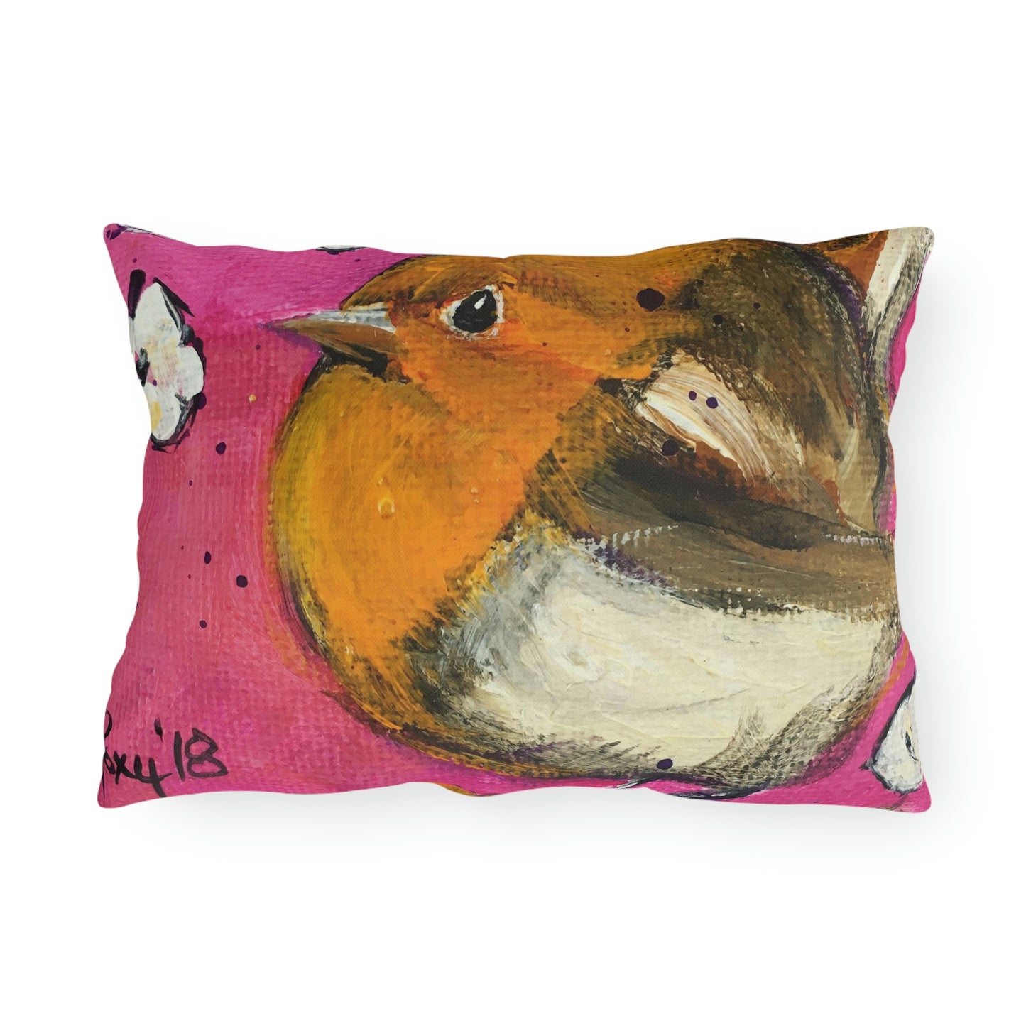 Adorables y caprichosas almohadas para exteriores con forma de pájaro reyezuelo