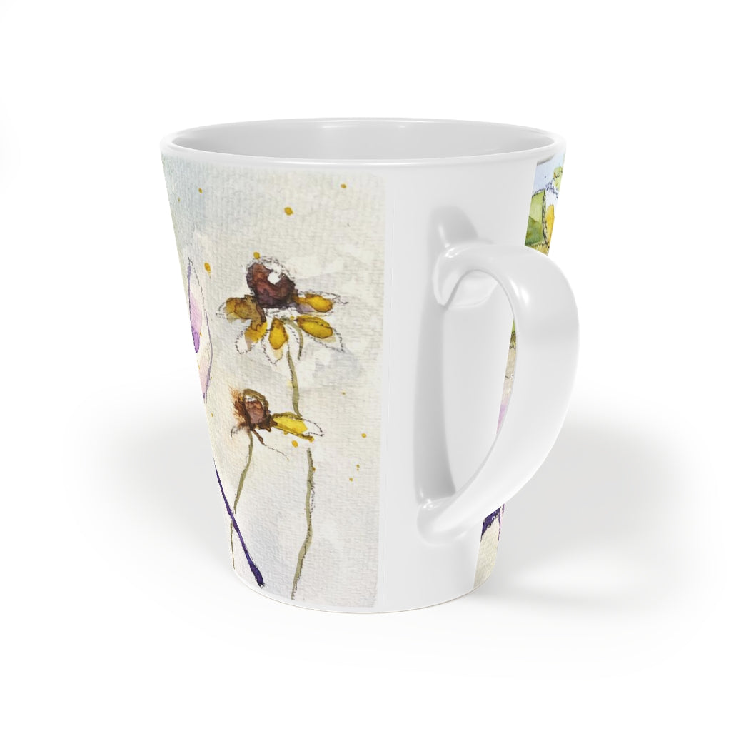 Purple Dragonfly  Latte Mug, 12oz