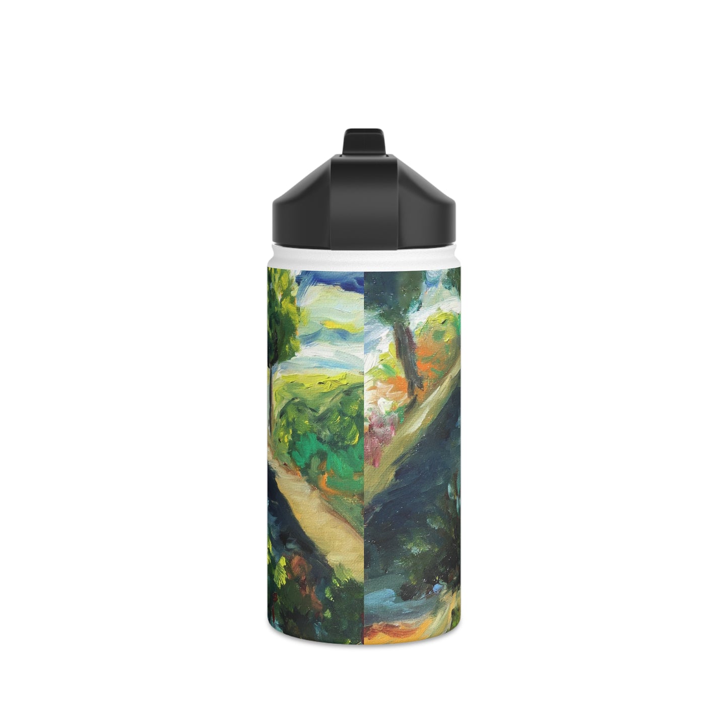 Temecula Duck Pond Colorful Landscape Stainless Steel Water Bottle, Standard Lid