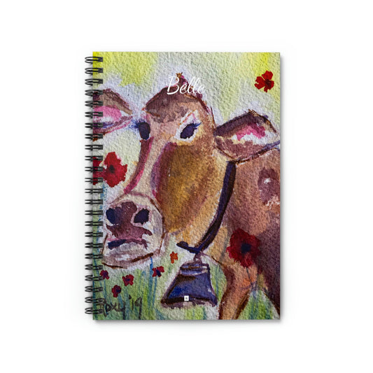 Bella pintura de vaca caprichosa Cuaderno de espiral