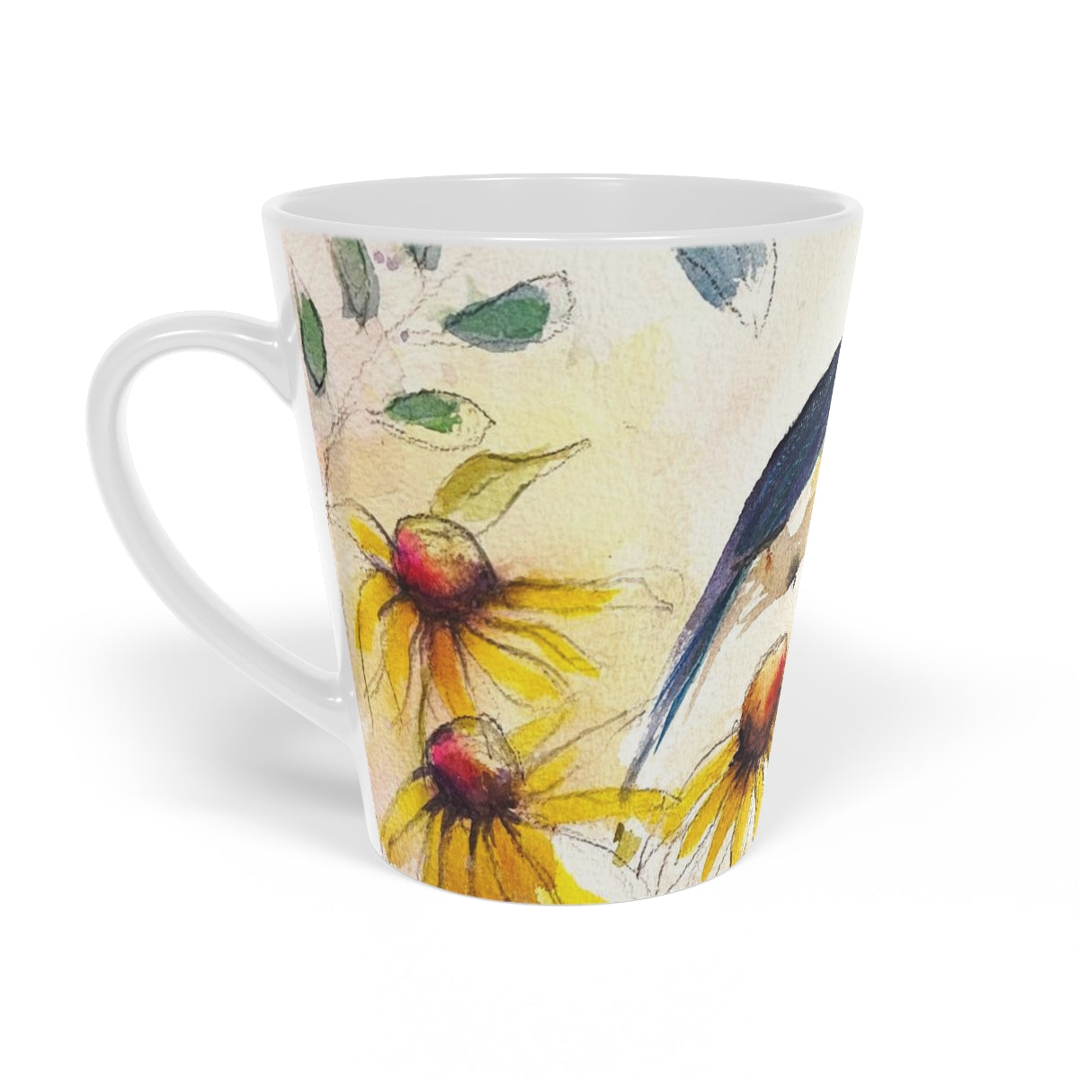 Happy Hummingbird Latte Mug, 12oz