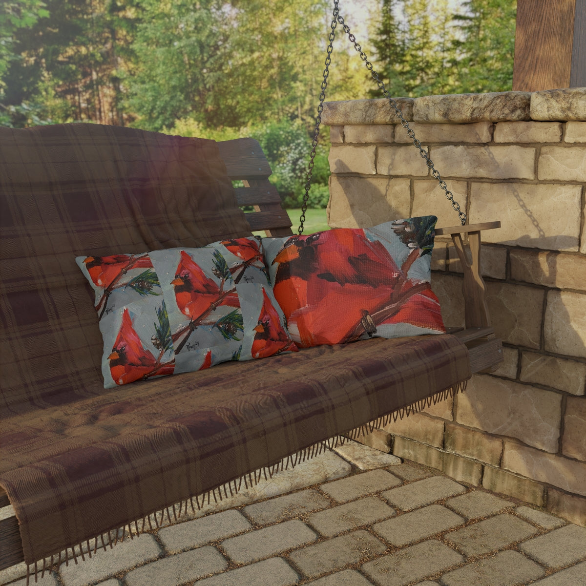 Cardinal Bird Outdoor Pillows