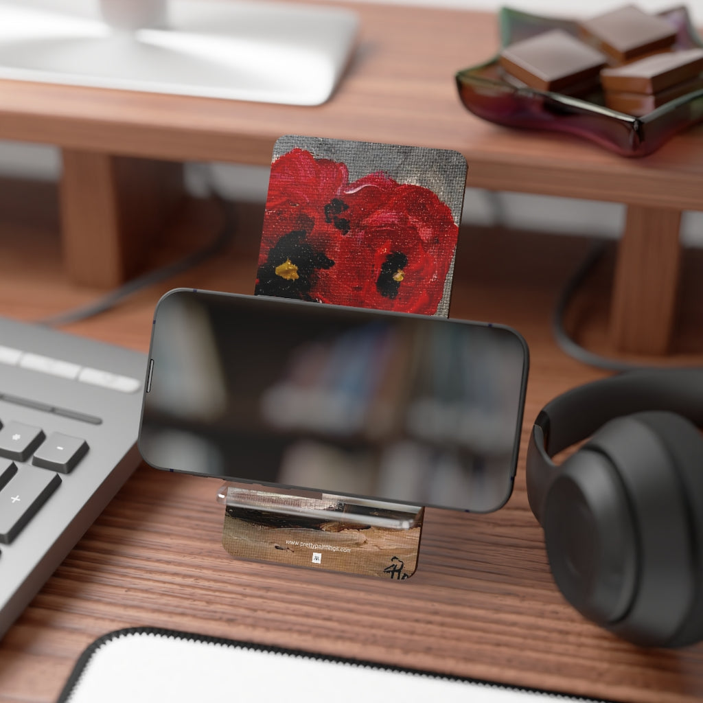 Red Poppies in a White Vase Phone Stand