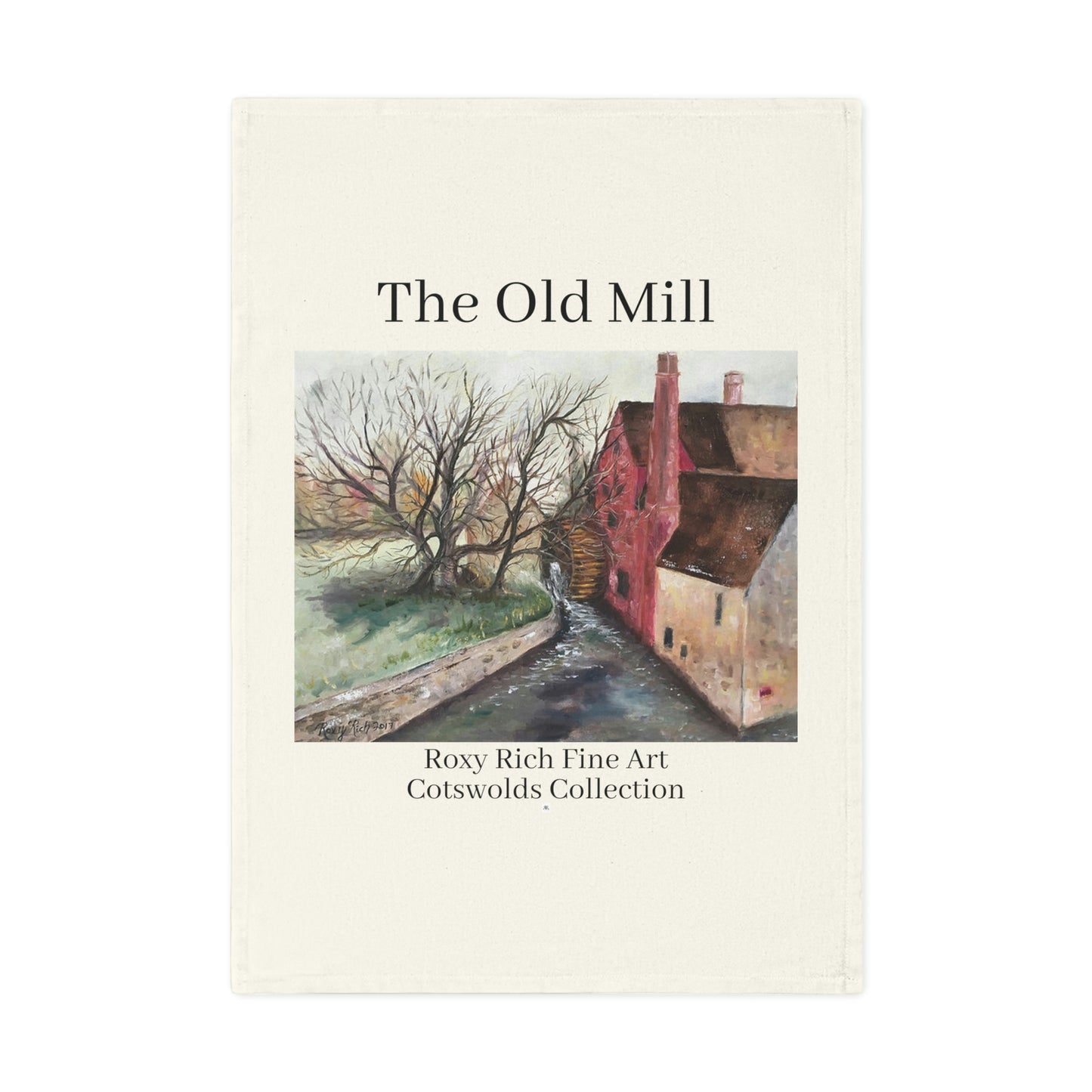 The Old Mill (Lower Slaughter) Cotswolds Organic Vegan Cotton Tea Towel