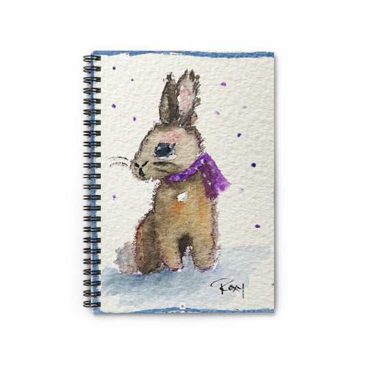 Scarf Bunny Spiral Notebook