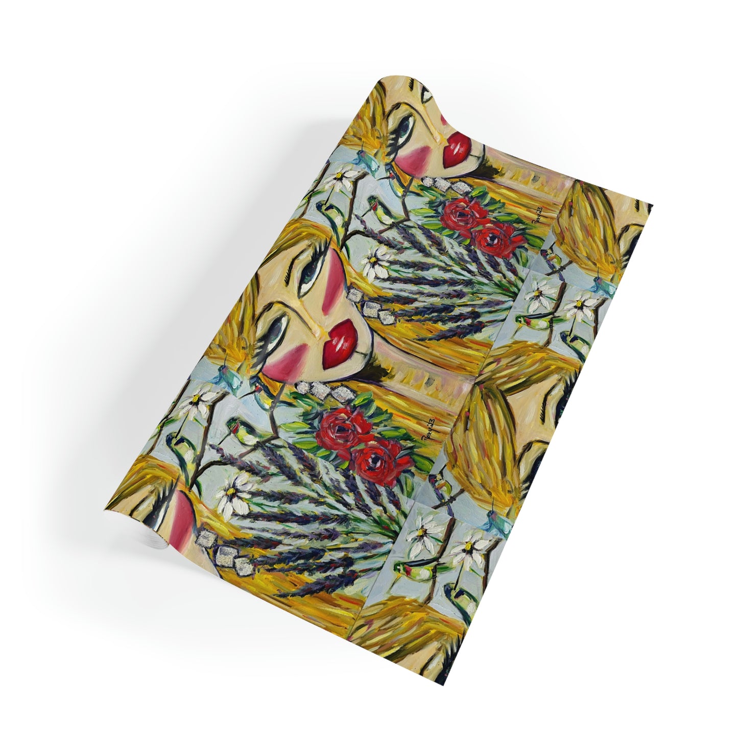 Hummingbird Lady Gift Wrapping Paper  1pc